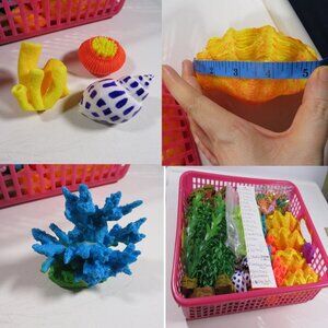 Under Water Plastic Sea Shells, Plants etc, WEIGHTED, DESIGNED TO BE UNDER WATER